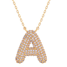 Load image into Gallery viewer, 14K Gold Dipped Textured Initial Necklace