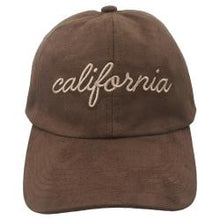 Load image into Gallery viewer, California Script Microsuede Cap