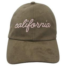 Load image into Gallery viewer, California Script Microsuede Cap