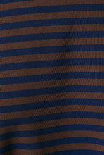Load image into Gallery viewer, The Reese Striped Tee (Brown/Navy)