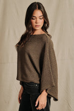 Load image into Gallery viewer, Cocoa Drape Poncho Top