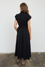 Load image into Gallery viewer, The Sloane Belted Midi Dress (Black)