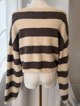 Load image into Gallery viewer, Mocha Cloud Striped Sweater