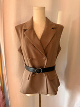Load image into Gallery viewer, The Sofia Sleeveless Blazer-Taupe