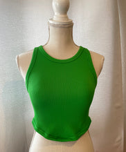 Load image into Gallery viewer, Crew Neck Crop Top (Classic Green)