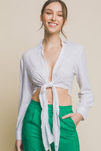 Load image into Gallery viewer, The Linen Crop Top (White)
