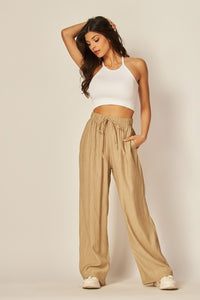 High-Waist Linen Pant