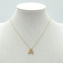 Load image into Gallery viewer, 14K Gold Dipped Textured Initial Necklace
