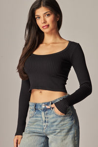 Seamless Ribbed Long Sleeve