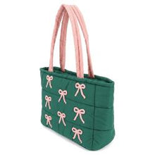 Load image into Gallery viewer, The Bows &amp; Blush Quilted Tote
