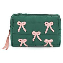 Load image into Gallery viewer, The Bows &amp; Blush Quilted Cosmetic Bag
