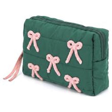 Load image into Gallery viewer, The Bows &amp; Blush Quilted Cosmetic Bag
