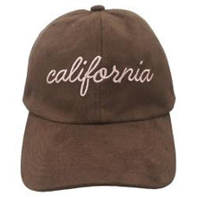Load image into Gallery viewer, California Script Microsuede Cap
