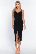 Load image into Gallery viewer, The Button-Down Midi Dress (Black)
