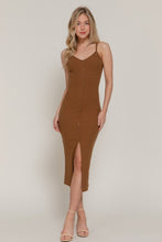 Load image into Gallery viewer, The Button-Down Midi Dress (Camel)
