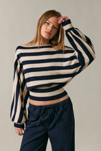 Load image into Gallery viewer, The Audrey Striped Boatneck Sweater
