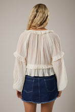 Load image into Gallery viewer, The Juliette Ruffle Blouse (Ivory)
