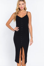 Load image into Gallery viewer, The Button-Down Midi Dress (Black)
