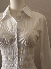Load image into Gallery viewer, The Emeline Shirred Button Down
