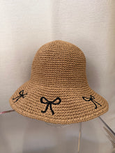 Load image into Gallery viewer, The Bow Detail Straw Hat
