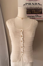 Load image into Gallery viewer, Cream Ruffle Knit Tank
