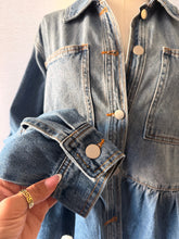 Load image into Gallery viewer, The Adeline Peplum Denim Jacket
