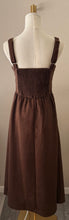 Load image into Gallery viewer, Espresso Lace-Up Midi Dress
