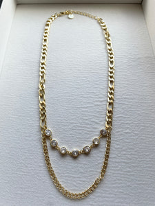 Chain Circle Crystal Necklace