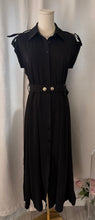 Load image into Gallery viewer, The Sloane Belted Midi Dress (Black)
