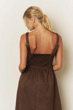 Load image into Gallery viewer, LACE UP FRONT SLEEVELESS SUEDE MIDI DRESS
