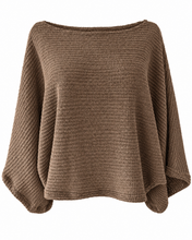 Load image into Gallery viewer, Cocoa Drape Poncho Top
