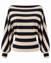 Load image into Gallery viewer, The Audrey Striped Boatneck Sweater
