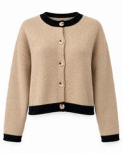Load image into Gallery viewer, The Sutton Contrast Knit Cardigan
