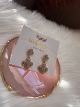 Load image into Gallery viewer, Stone Clover Drop Earrings
