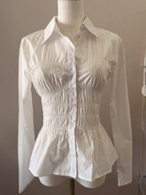 Load image into Gallery viewer, The Emeline Shirred Button Down
