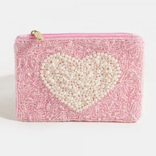 Load image into Gallery viewer, The Pearl Heart Beaded Coin Purse
