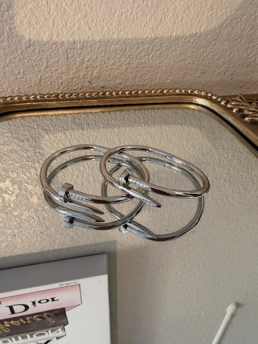 Luxe Nail Bangle (Silver)