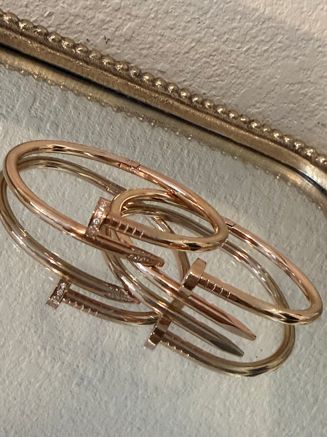 Luxe Nail Bangle (Rose Gold)