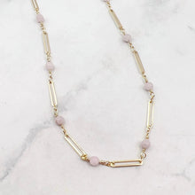Load image into Gallery viewer, Dainty Pink Stone Necklace
