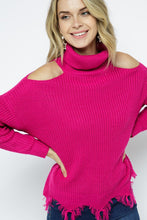 Load image into Gallery viewer, Pink Turtle Neck Knit Top
