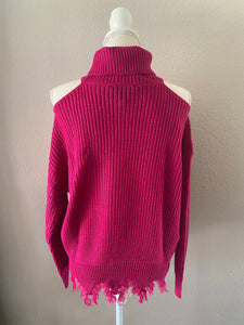 Pink Turtle Neck Knit Top
